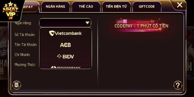 Điều kiện để thực hiện nạp tiền NHATVIP thành công